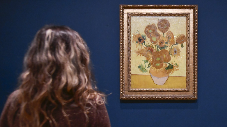 Woman inside Van Gogh Museum