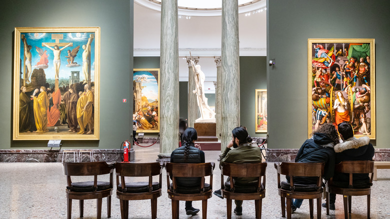 inside Pinacoteca di Brera