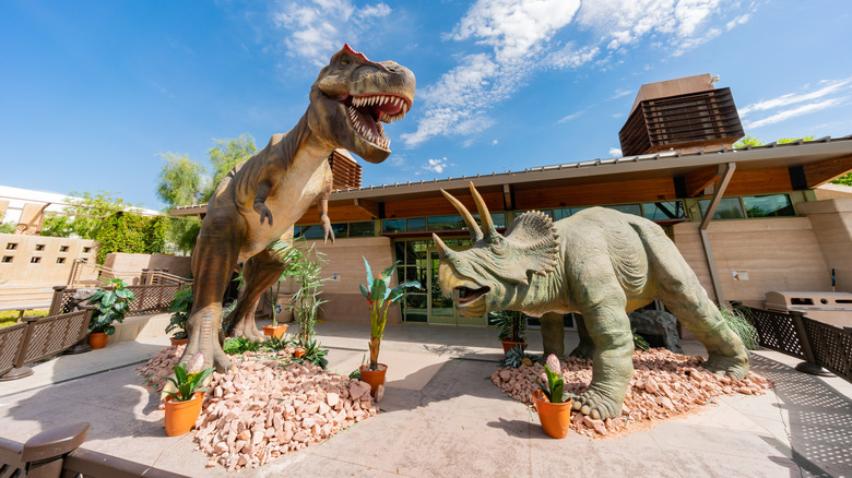 dinosaur exhibit at Springs Preserve