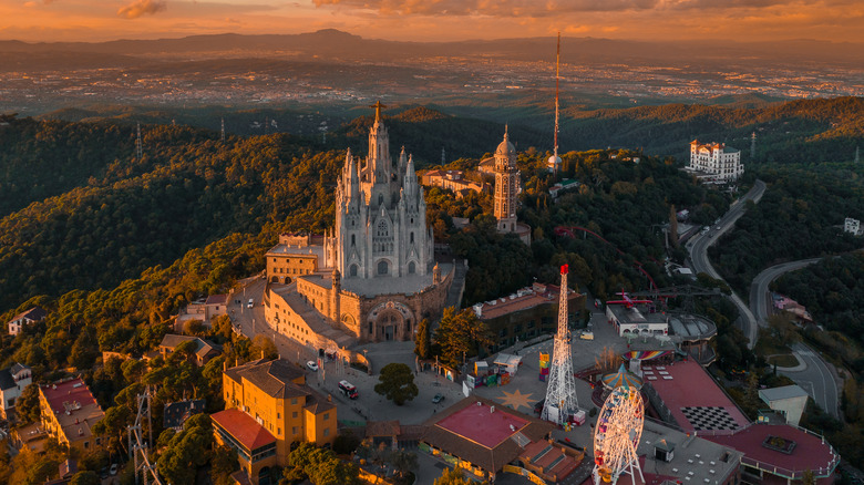 Aerial view of Mount Tibidabo