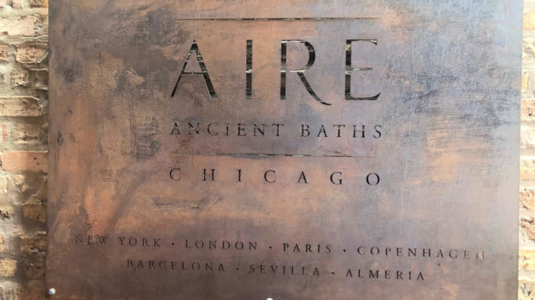 Aire Ancient Baths plaque