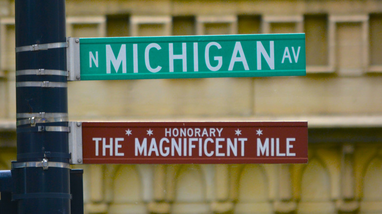 Road sign in Chicago