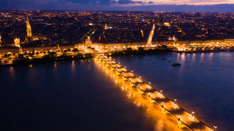 Bordeaux, France on Garonne River