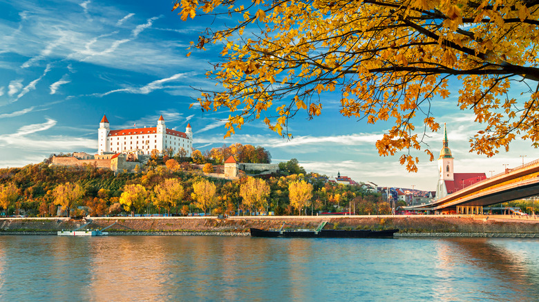 Bratislava Castle, Slovakia on Danube River