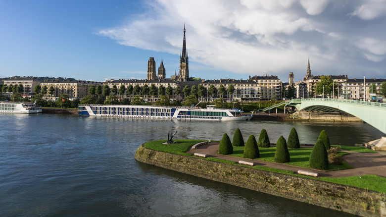 Rouen, France on Seine River