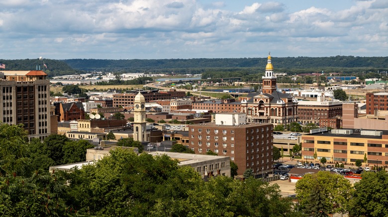 Aerial view of Dubuque, Iowa