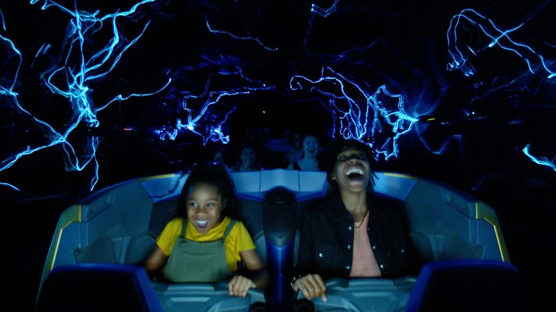 Riders smiling on Guardians of the Galaxy: Cosmic Rewind