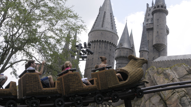 Flight of the Hippogriff with castle in background