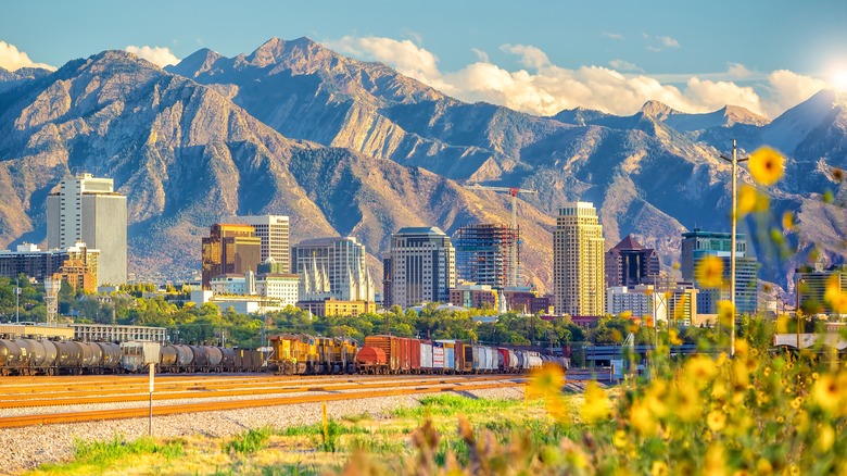 Train near Salt Lake City