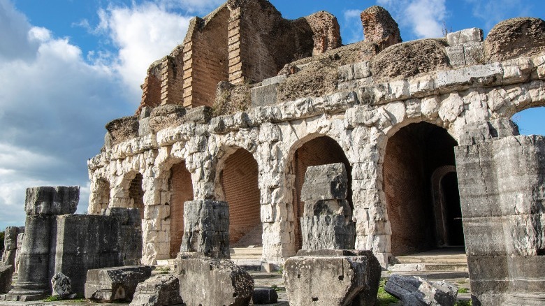 Columns of the Campanian Amphitheater