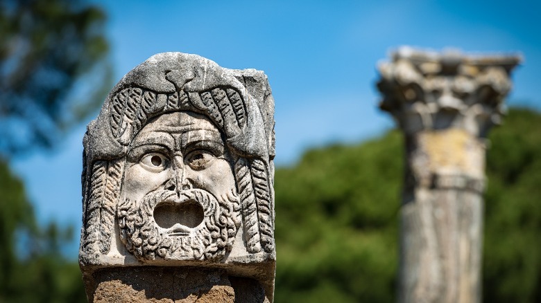 Ancient Roman theater mask