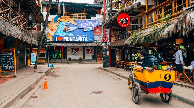 Street in Montañita, Ecuador