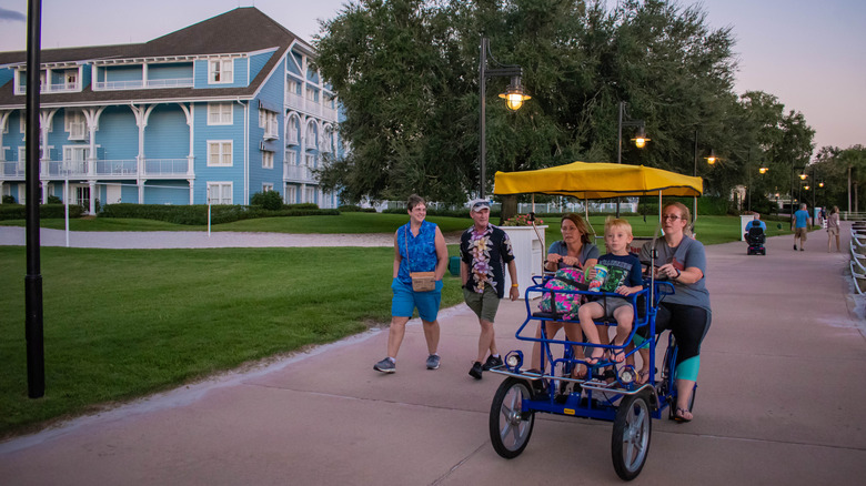 Surrey bikes at Lake Buena Vista