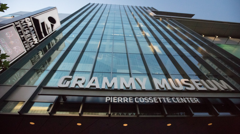 Front of the Grammy Museum building