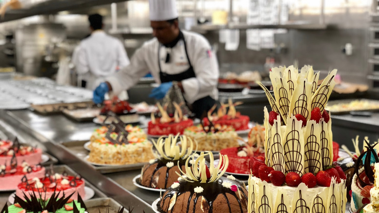 Cruise ship galley