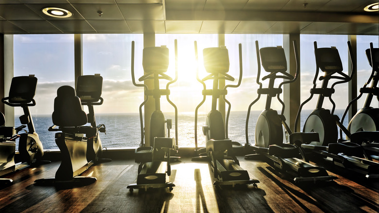 Gym on a cruise ship