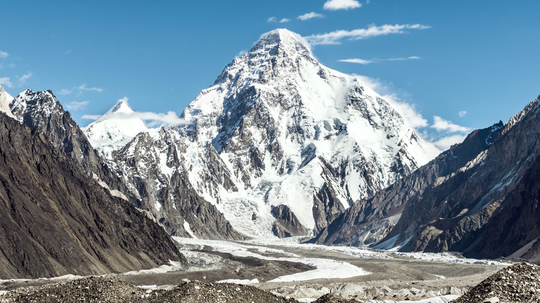 Large snowy mountain peak