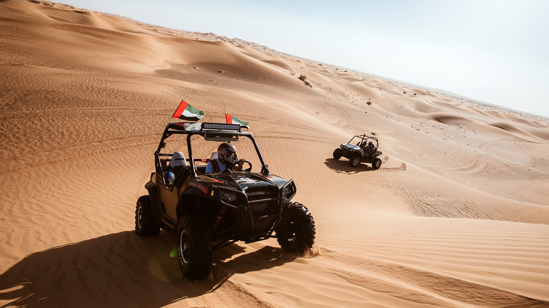 dune buggy in the desert