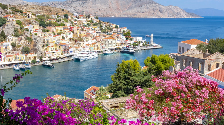 Greek islands during springtime