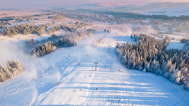 Ski slope in Zakopane, Poland