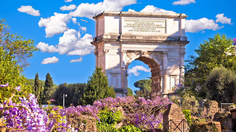 Arch of Titus, springtime, Rome