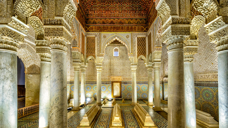 Interior view of Saadian Tombs 