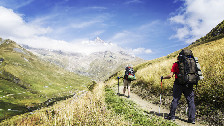 Hikers on the Tour du Mont Blanc