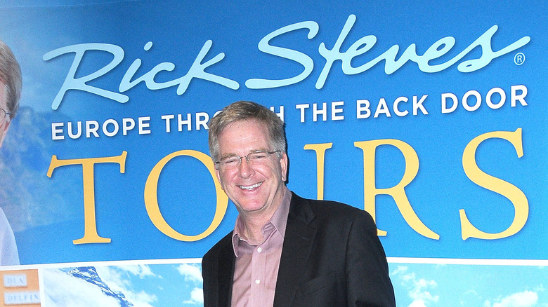 Rick Steves at an event for his tour company