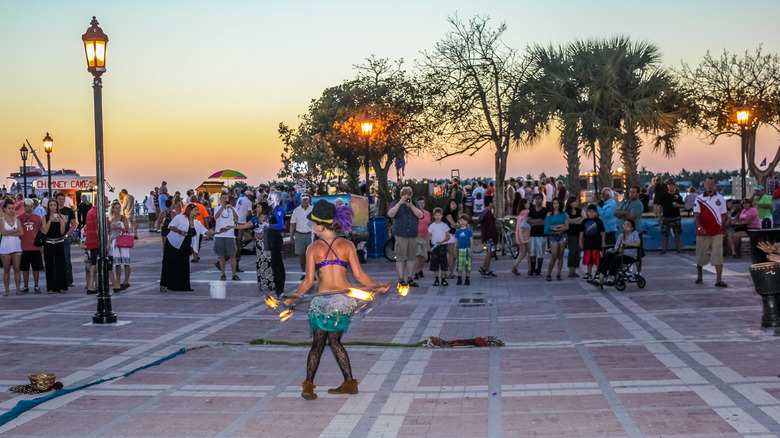 Sunset fun at Mallory Square