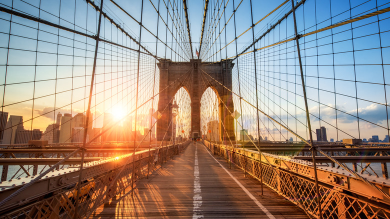 Brooklyn Bridge at sunset