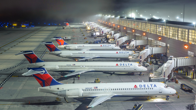Delta Airlines aircraft at airport