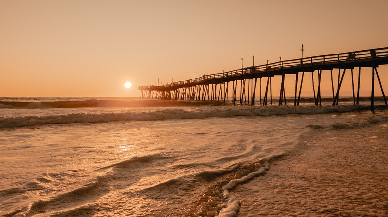 The Outer Banks pier at dawn