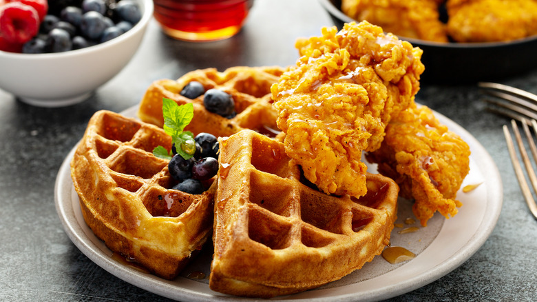 Fried chicken and waffles