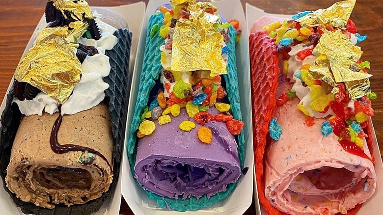 Colorful icream tacos