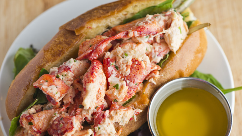 Maine-style lobster roll
