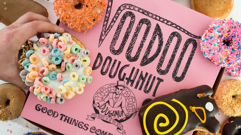 Voodoo donuts and box