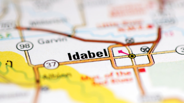 Idabel on a map