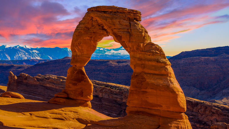 Arches National Park at sunset