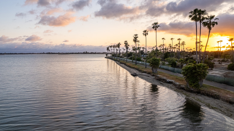 Sunset at Fiesta Island, California