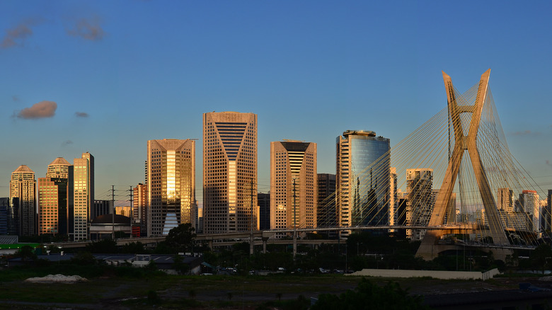 São Paulo skyline at sunset