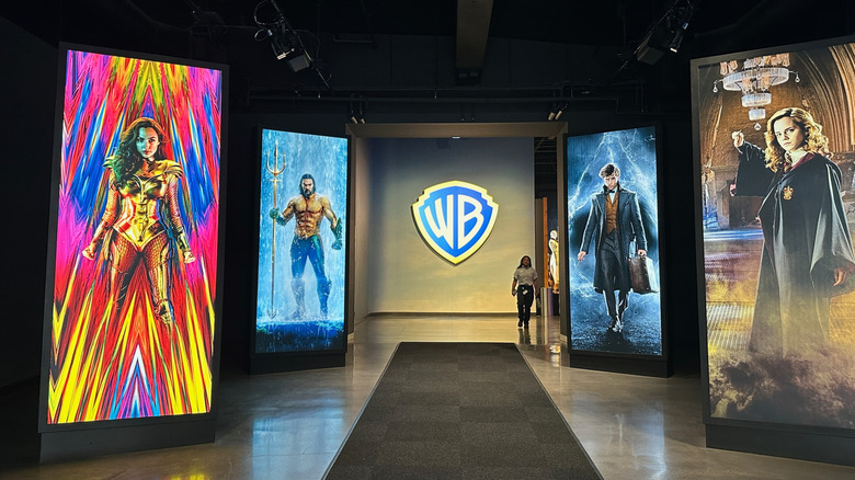 Warner Bros. Studio with posters of famous characters