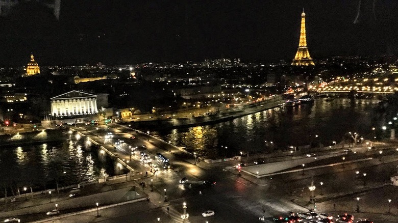 view of Paris at night