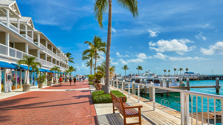 Seaside promenade in Key West, Florida