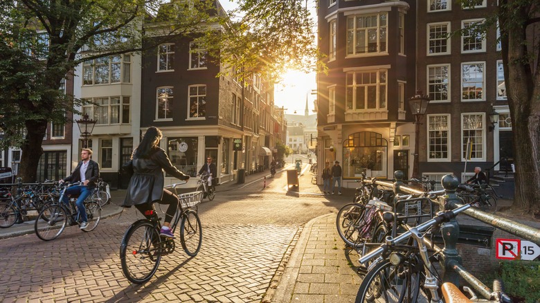 cyclists in Amsterdam