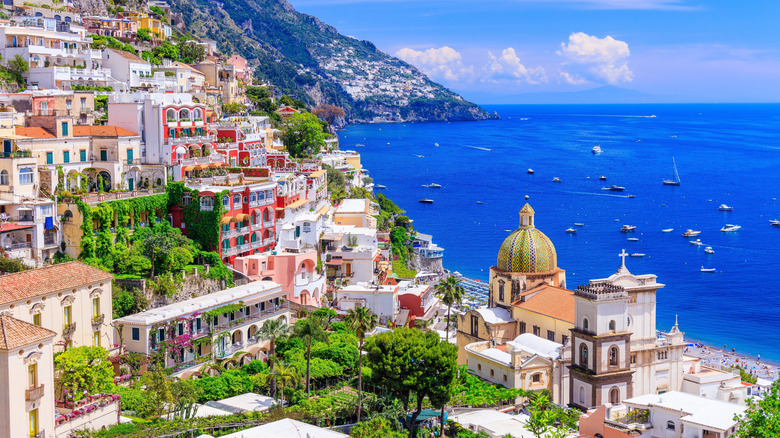 Landscape of Amalfi and harbor