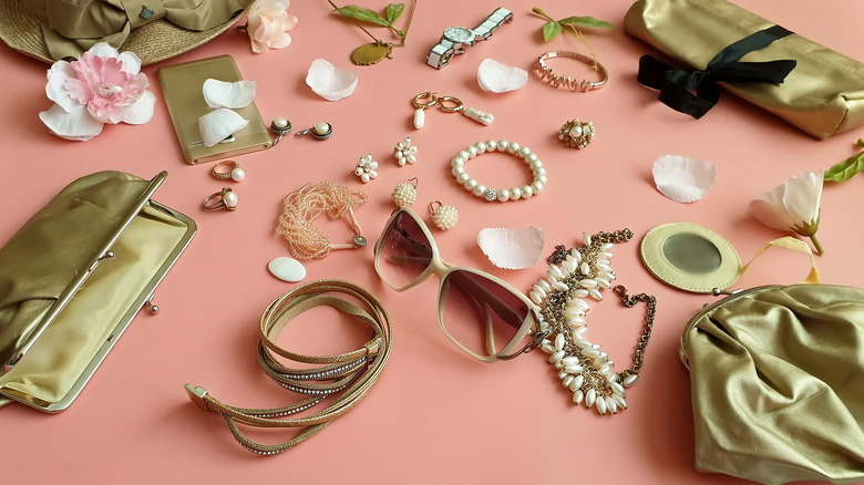 Jewelry on a table
