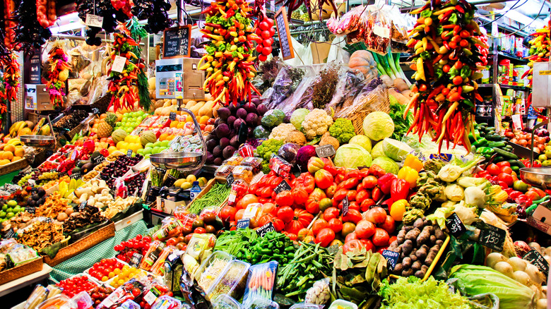 Produce at La Boqueria Market