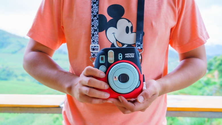 Mickey Mouse t-shirt and camera