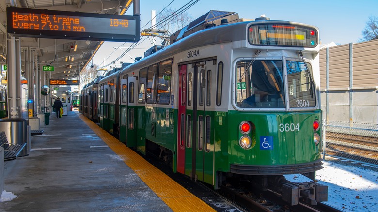 Boston's Green Line trolley 