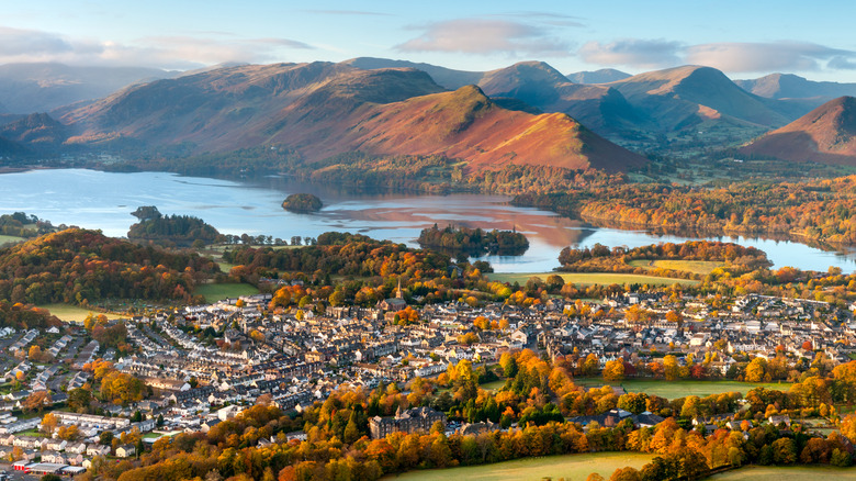 Aerial view of Keswick in the Lake District